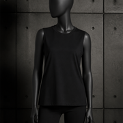 Wo's Maple Tank 4017 blank product on dark industrial concrete background