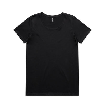 Wo's Maple Scoop Tee 4019 - Black
