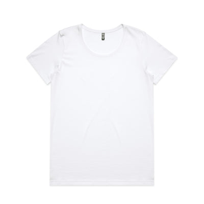 Wo's Maple Scoop Tee 4019 - White