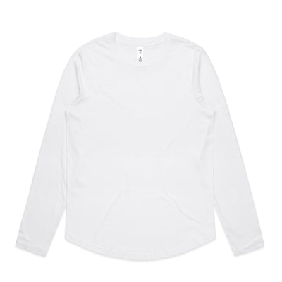 Wo's Maple Curve L/S Tee 4021 - White