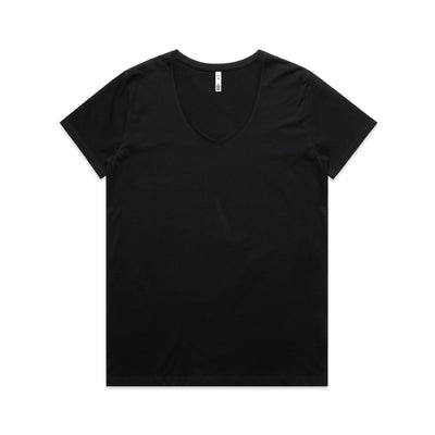 Wo's Maple V Neck Tee 4023 - Black