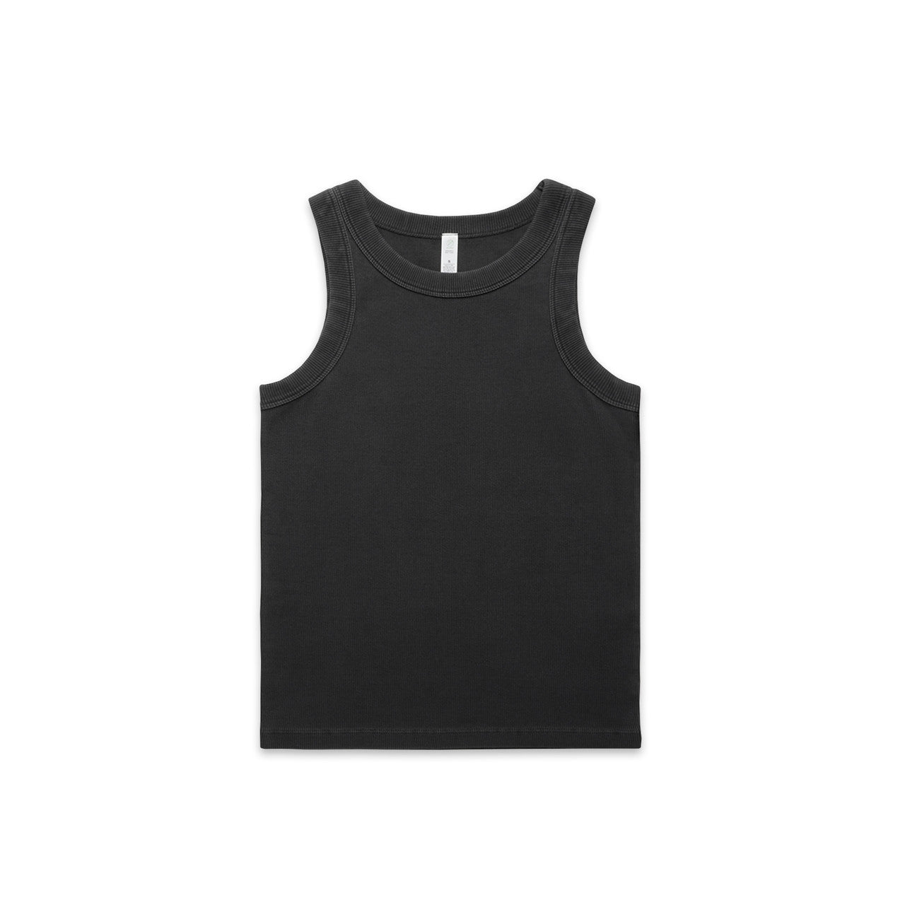Wo's Faded Organic Rib Tank 4034 - Faded Black