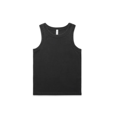 Wo's Faded Organic Rib Tank 4034 - Faded Black