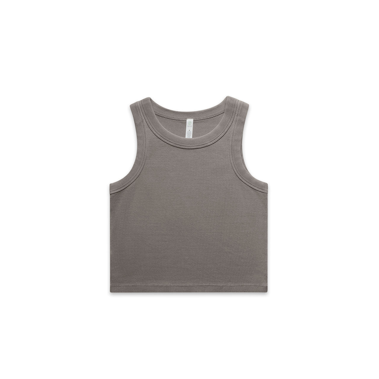 Wo's Faded Organic Rib Crop Tank 4035 - Faded Grey