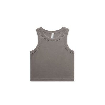 Wo's Faded Organic Rib Crop Tank 4035 - Faded Grey