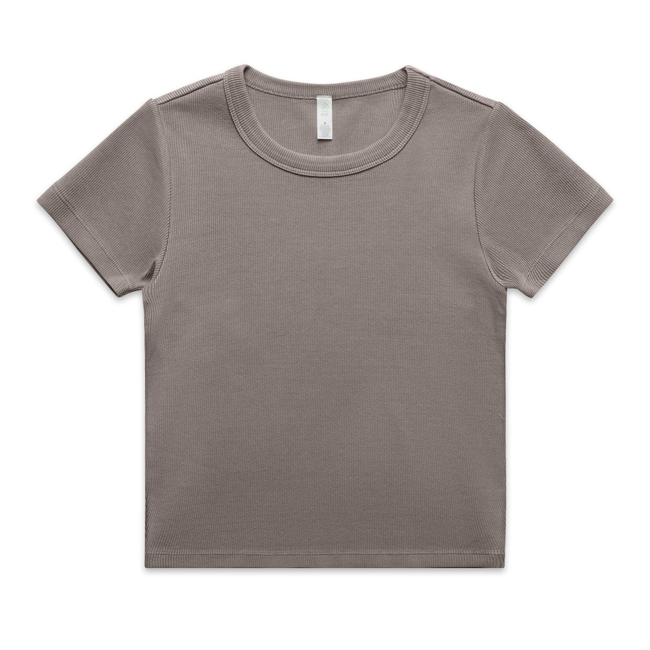 Wo's Faded Organic Rib Tee 4036 - Faded Grey