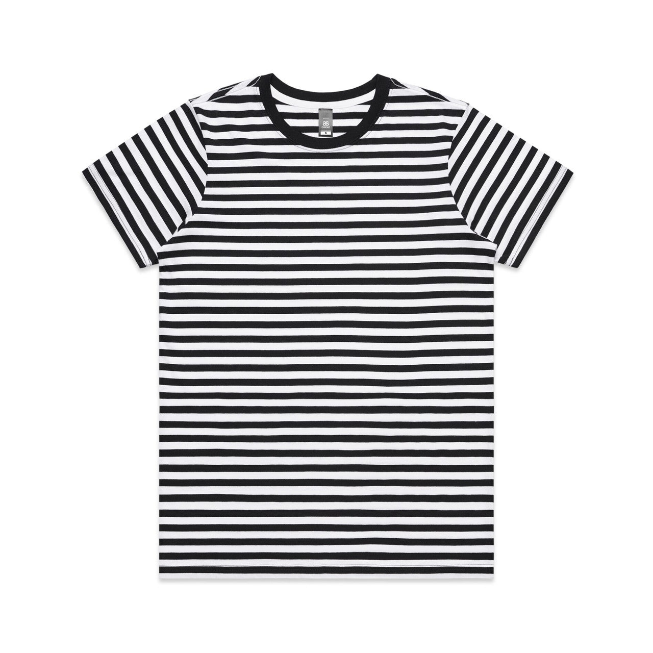 Wo's Maple Stripe Tee 4037 - Black/White