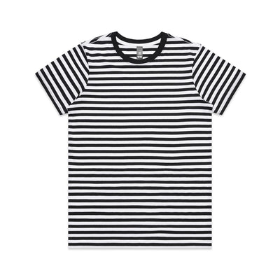 Wo's Maple Stripe Tee 4037 - Black/White