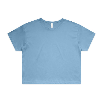 Wo's Crop Tee 4062 - Carolina Blue
