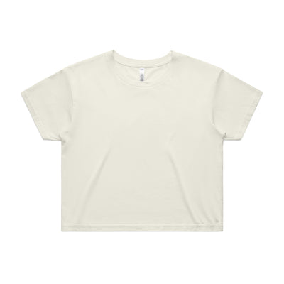 Wo's Crop Tee 4062 - Ecru