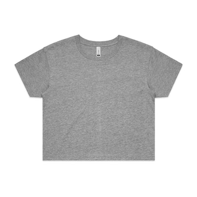 Wo's Crop Tee 4062 - Grey Marle