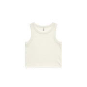 Wo's Organic Rib Crop Tank 4064G - Ecru