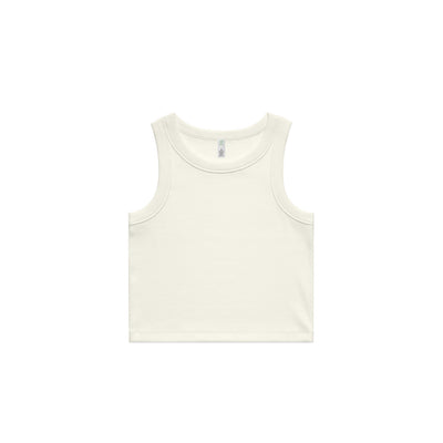 Wo's Organic Rib Crop Tank 4064G - Ecru
