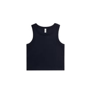 Wo's Organic Rib Crop Tank 4064G - Navy