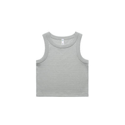 Wo's Organic Rib Crop Tank 4064G - Storm