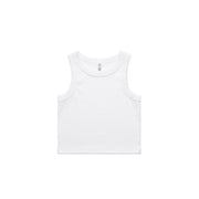 Wo's Organic Rib Crop Tank 4064G - White