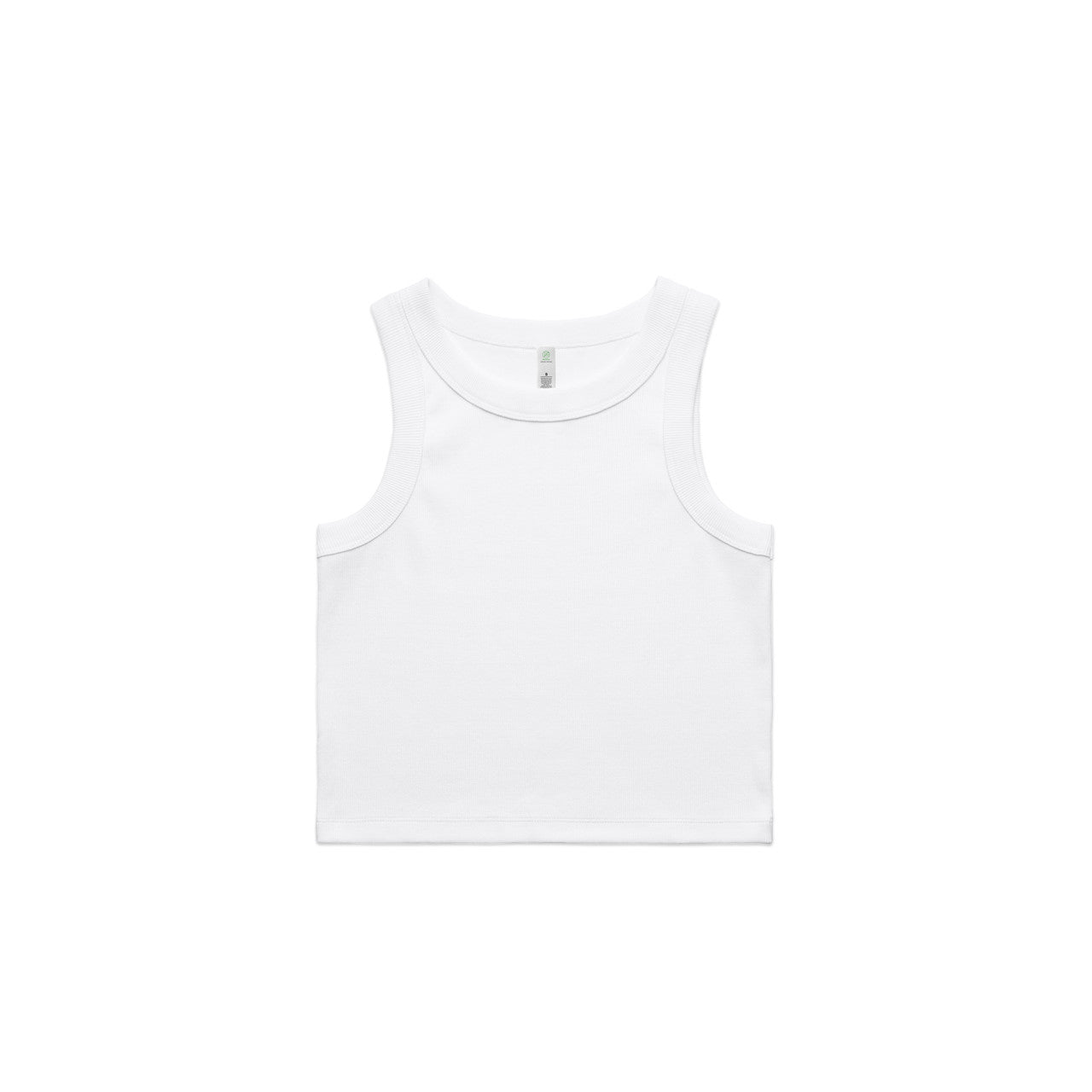 Wo's Organic Rib Crop Tank 4064G - White