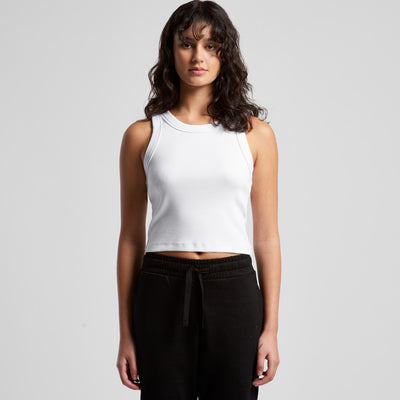 Ladies Organic Rib Crop Tank