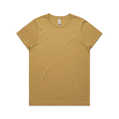 Wo's Maple Faded Tee 4065 - Faded Mustard