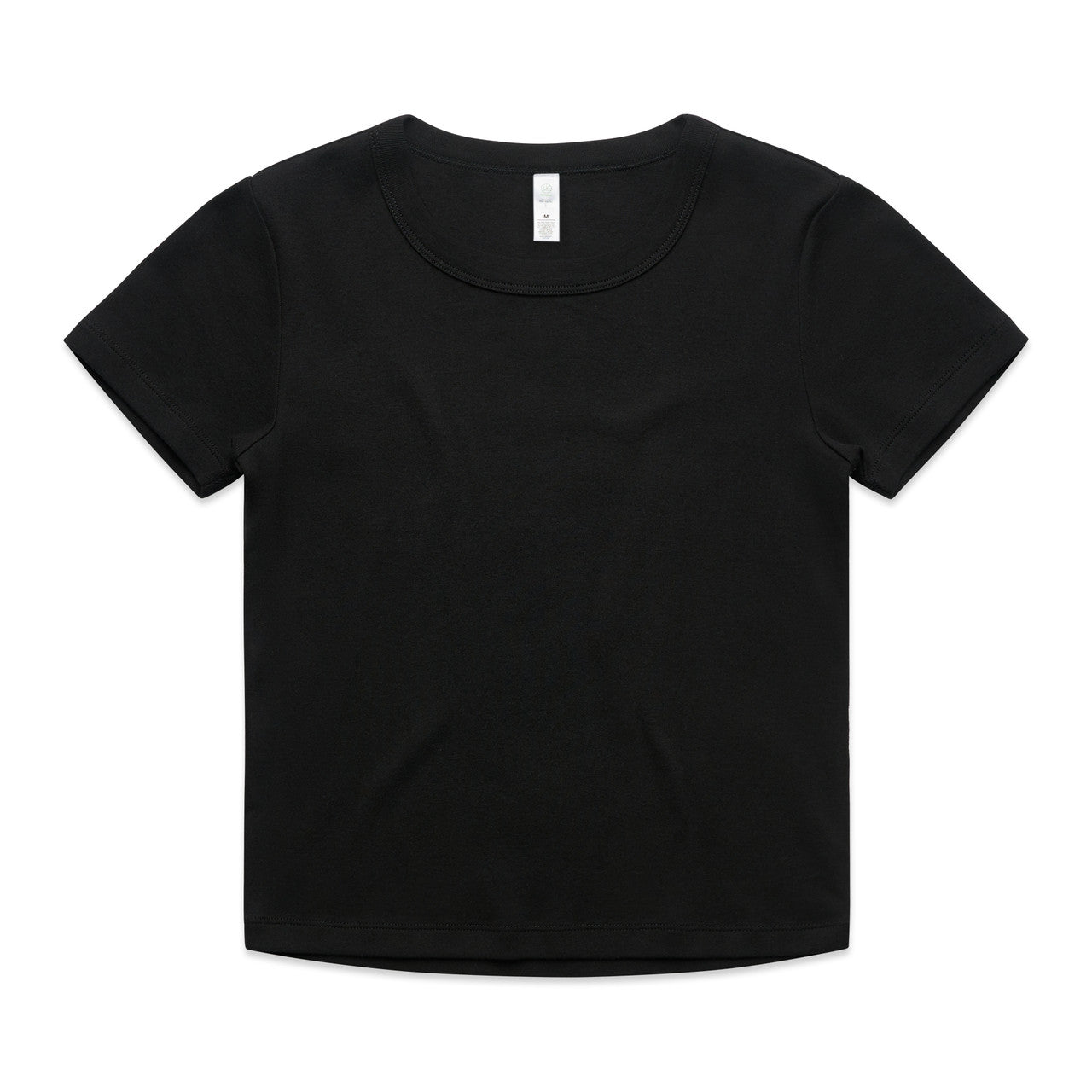 Wo's Organic Rib Baby Tee 4074 - Black
