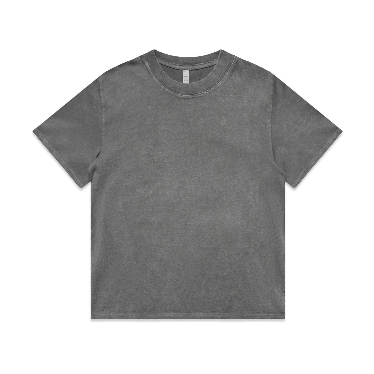 Wo's Stone Wash Heavy Tee 4085 - Coal Stone