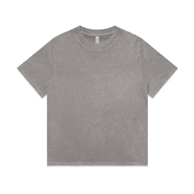 Wo's Stone Wash Heavy Tee 4085 - Grey Stone