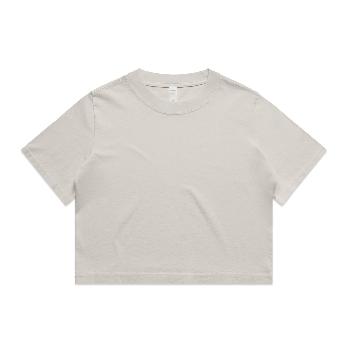 Wo's Heavy Faded Crop Tee 4089 - Faded Bone