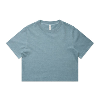 Wo's Heavy Faded Crop Tee 4089 - Faded Chalk