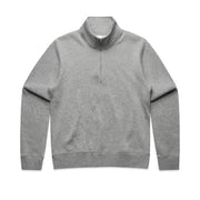 Wo's Stencil Half Zip Crew 4125 - Grey Marle