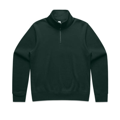Wo's Stencil Half Zip Crew 4125 - Pine Green