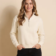 Wo's Stencil Half Zip Crew | 4125