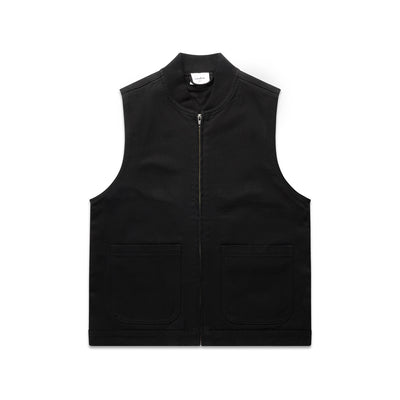 Wo's Canvas Heavy Vest 4528 - Black