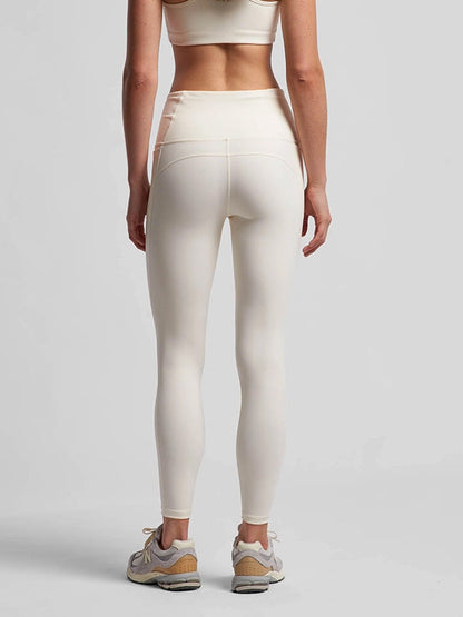 Ladies Active Ecru Leggings - customfieldsforall