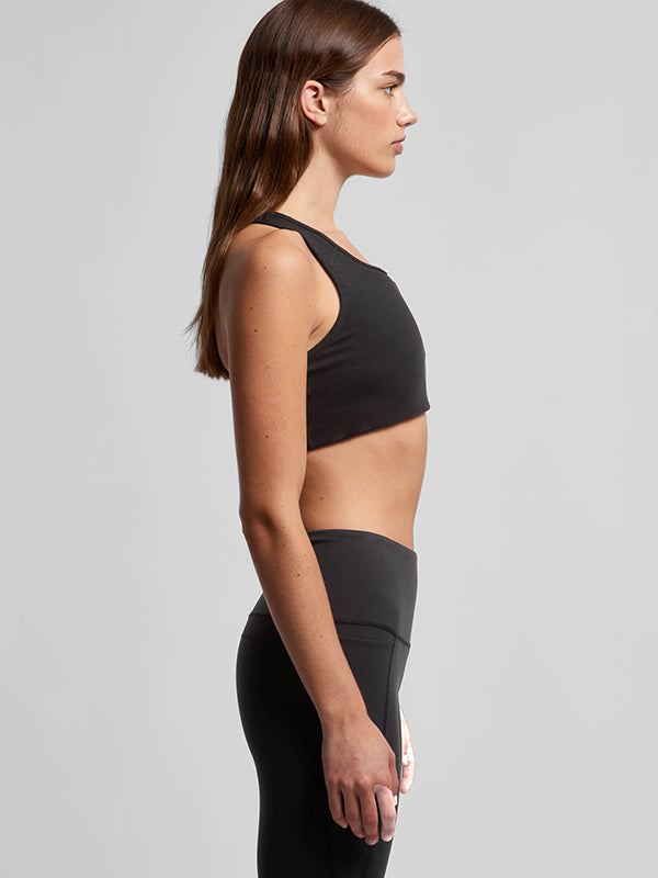 Ladies Active Black Crop - customfieldsforall