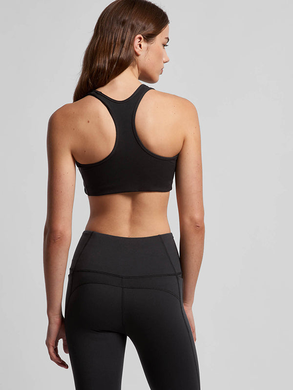 Ladies Active Black Crop - customfieldsforall