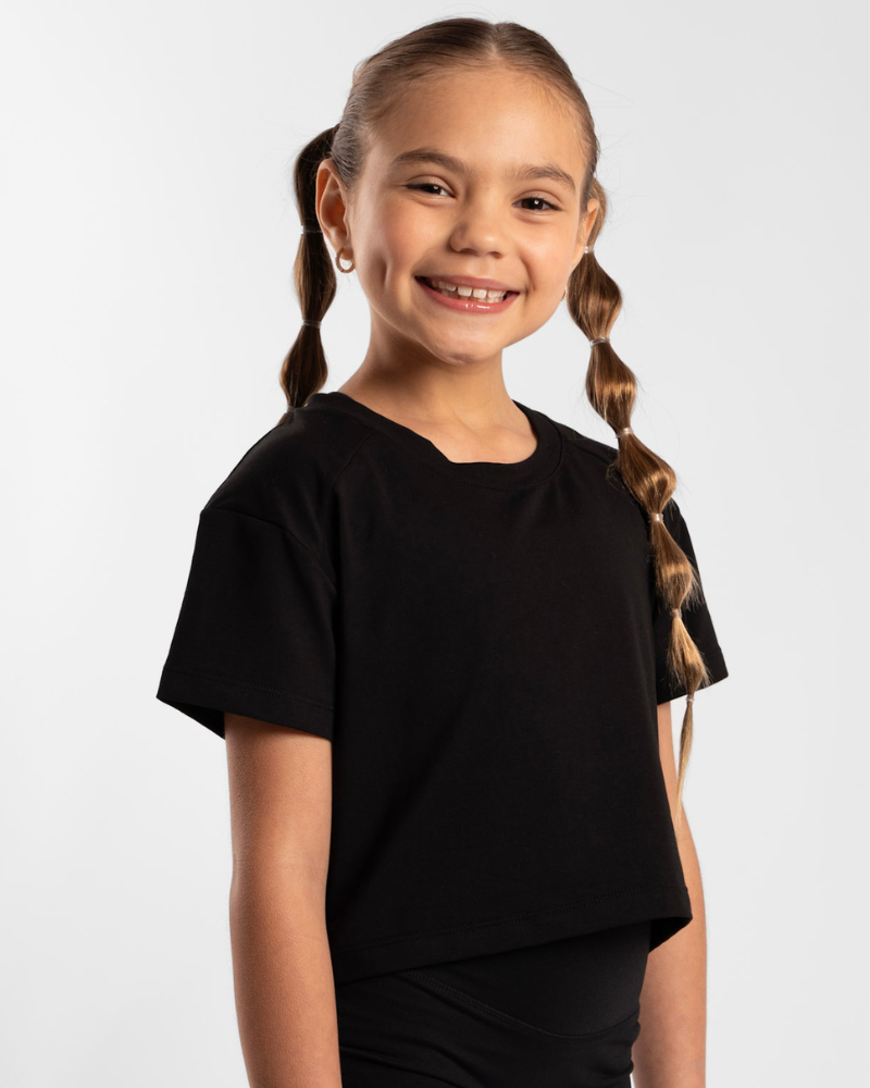 Kids Cropped Tee - Onyx