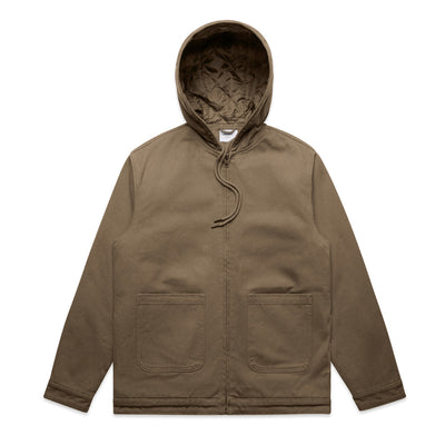 Canvas Heavy Hooded Jacket 5529 - Walnut