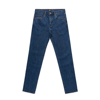 Mid Blue Denim Jeans - customfieldsforall