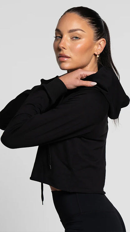 Onyx Crop Hoodie