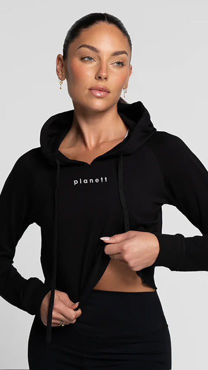 Onyx Crop Hoodie