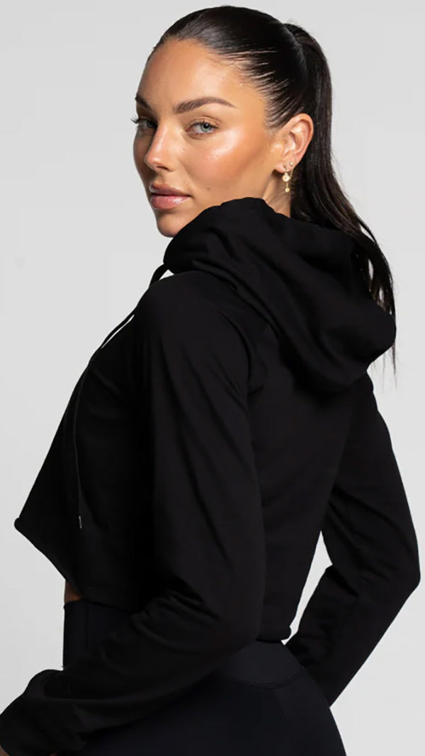 Onyx Crop Hoodie