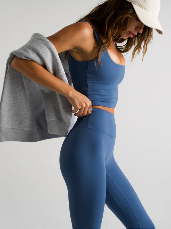 Slate Blue Invicible Scrunch Leggings - Activewear