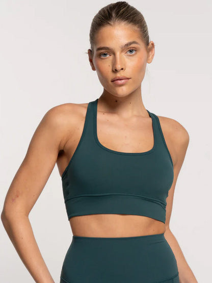 Sea Green Racer Crop - Activewear