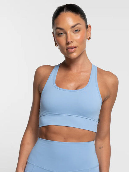 Sky Blue Racer Crop - Activewear