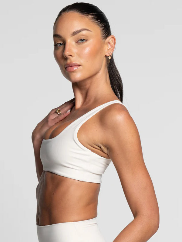 Off White Square Neck Crop - Activewear