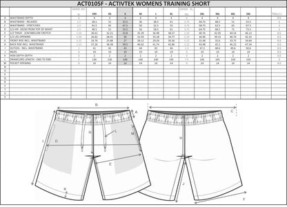 ER NETBALL Ladies Training Shorts - Merchandise