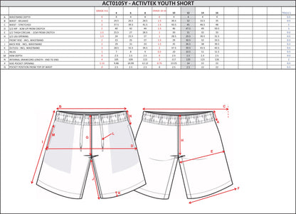 Wodonga Softball Youth Shorts - Merchandise