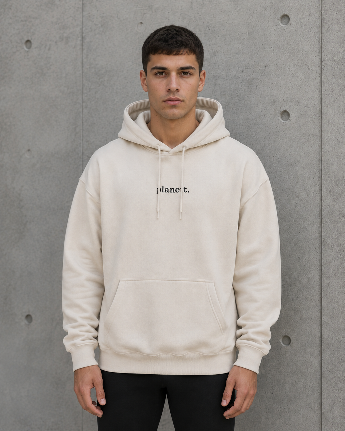 Bone Oversized Heavy Hoodie