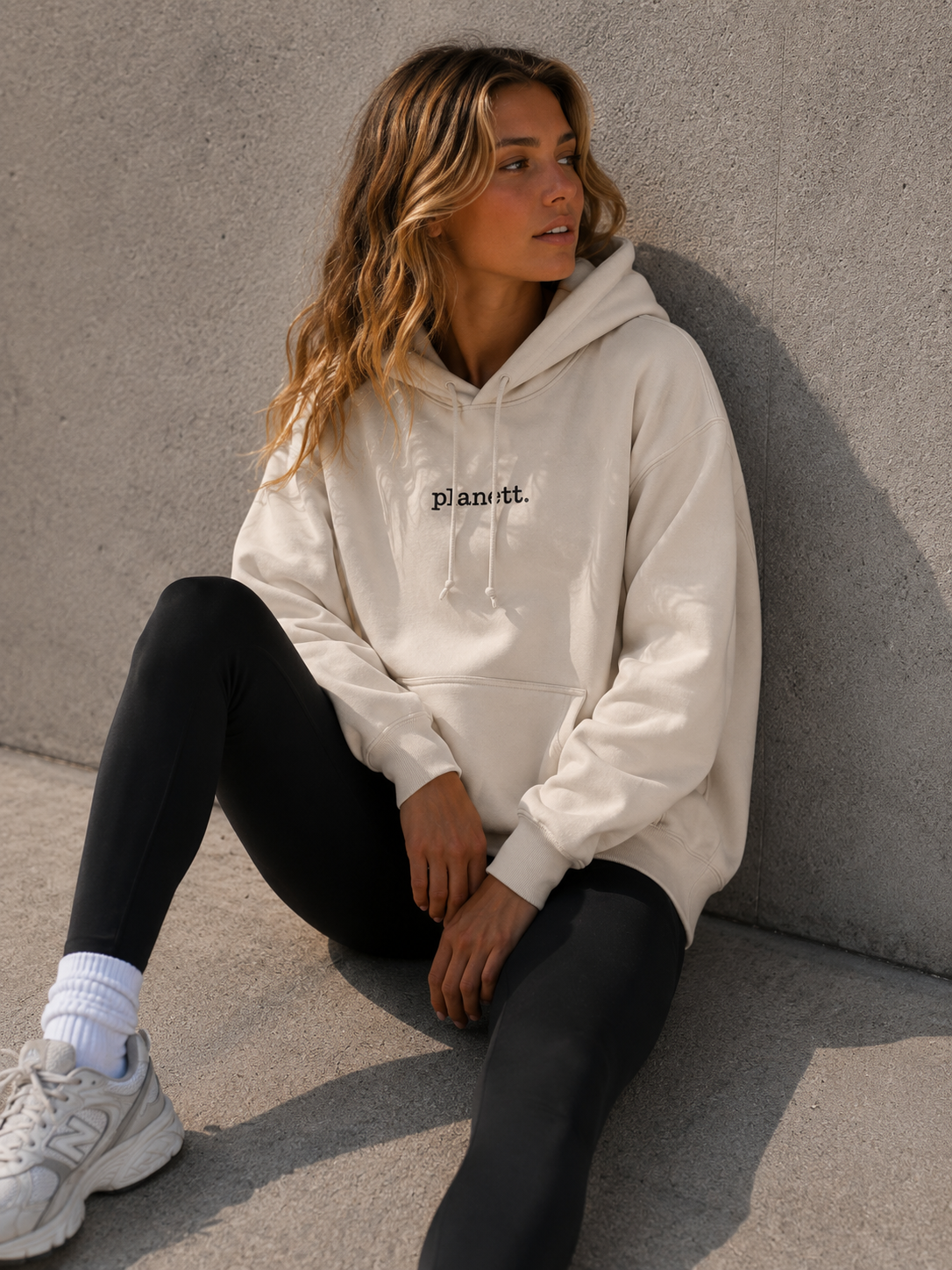 Bone Oversized Heavy Hoodie