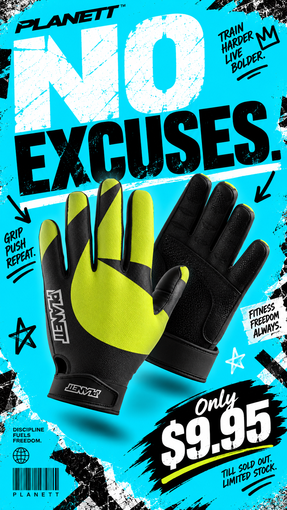 Neon Yellow Ride Glove